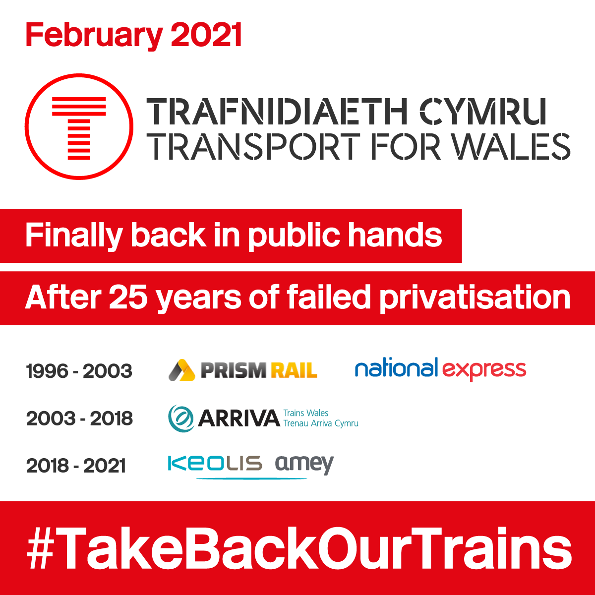Transport for Wales Rail re-nationalised